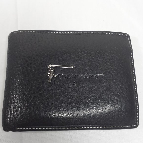 Salvatore Ferragamo Other - SALVATORE FERRAGAMO Black Leather Bifold Wallet